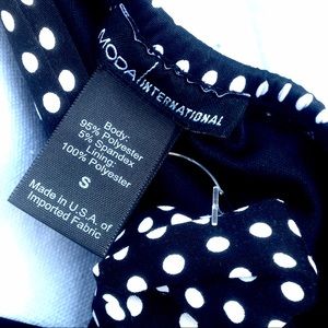 Moda International Tops - SZS BLACK W/WHITE POLKA DOTS TIE HALTER TOP Moda International Tops - SZS BLACK W/WHITE POLKA DOTS TIE HALTER TOP